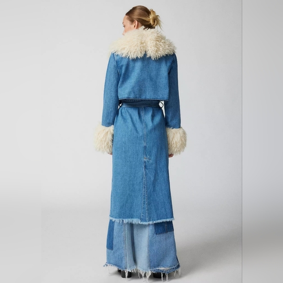 New BlankNYC  course denim jacket coat in blue - Picture 2 of 14